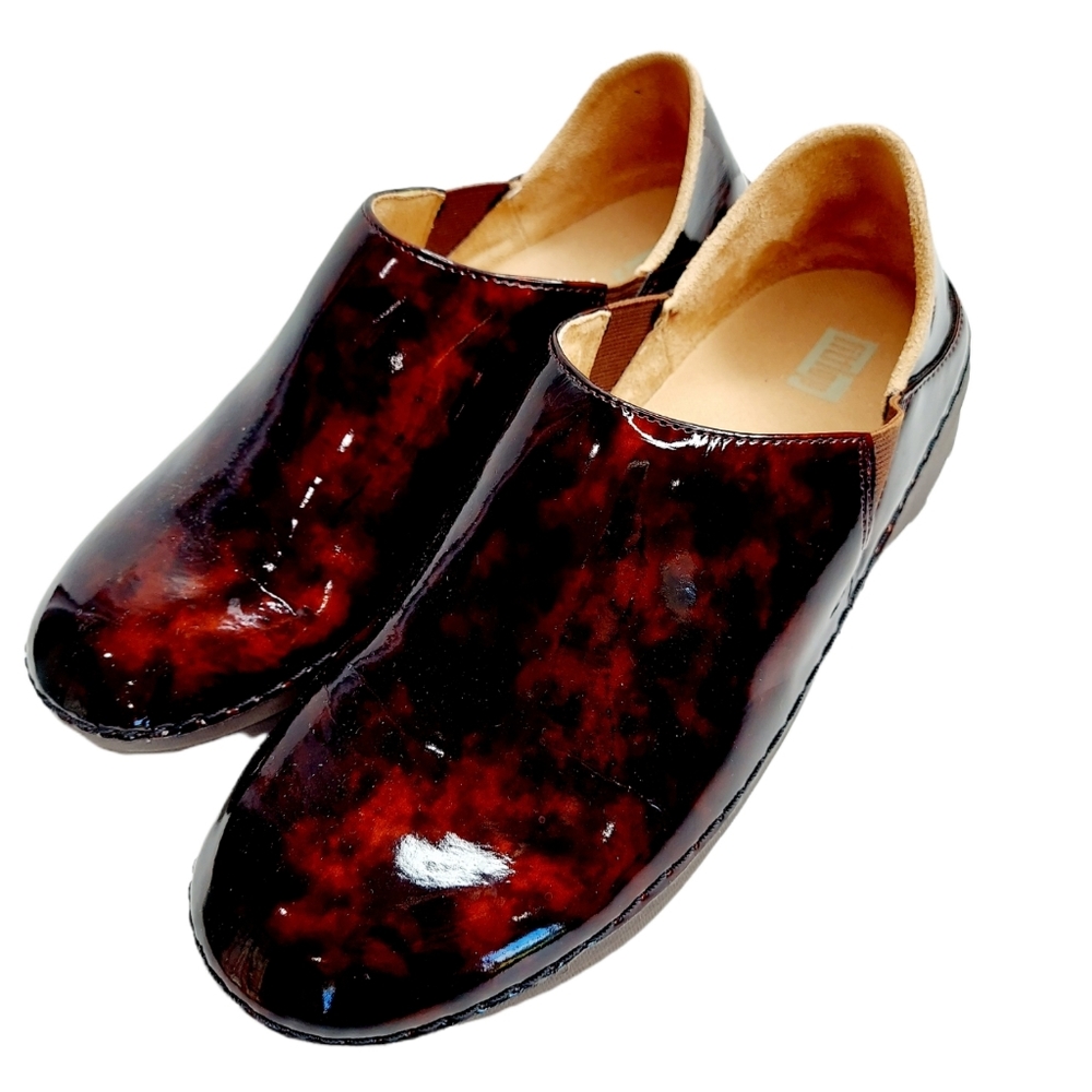 FITFLOP Size 8 Superloafer Tortoiseshell Loafer Chocolate Brown Turtle NEW - Picture 5 of 10